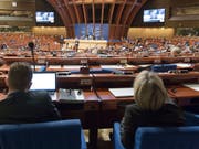 Plenarsaal des Europarates in Strassburg. (Bild: KEYSTONE/LUKAS LEHMANN)
