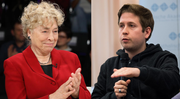 Gemischtes Doppel für die SPD: Gesine Schwan und Juso-Chef Kevin Kühnert. (Bild: Bilder: Getty/EPA)