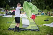 Am meisten Zelte im Sittertobel gab’s 2008, am wenigsten 2018 – bis jetzt. (Bild: Benjamin Manser)