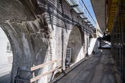 Die Brückenplatte des Viadukts in Wolhusen wird in den nächsten Tagen ersetzt. (Bild: Nadia Schärli, 25. Juni 2019)