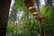 Der Seilpark ist nicht Bestandteil des Baurechtsvertrags. Er wird weiter von der Migros betrieben. (Bild: Ralph Ribi)