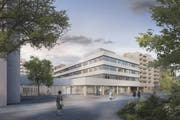 So sieht das neue Einkaufscenter Herti dereinst aus. (Visualisierung: PD)