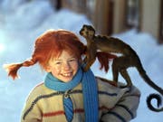 Die Schauspielerin Inger Nilsson als Pippi Langstrumpf: Auf deutsch heisst ihr Lied «Zwei mal drei macht vier». Dieser deutsche Text verstösst wohl gegen das Urheberrecht. (Bild: KEYSTONE/EPA PRESSENSBILD/STR)