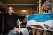 Beim Malen kam Rudy Van Kerckhoven oft auf Ideen für eine Predigt. (Bild: Adriana Ortiz Cardozo)