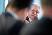Gewerkschaftschef Pierre-Yves Maillard gibt nicht nach. (Bild: Anthony Anex/KEY (Bern, 11. Juni 2019))