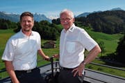 Michael Gnos (links) übernimmt auf den 1. Juli die Leitung der Höheren Fachschule Bürgenstock von Bruno Krucker. (Bild: PD)
