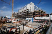 Die Baustelle des Sportausbildungszentrum OYM. (Bild: Stefan Kaiser, 7. November 2018)