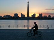 Die Skyline der nordkoreanischen Hauptstadt Pjöngjang. (Bild: KEYSTONE/AP/DITA ALANGKARA)