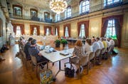 Der Gemeinderat an seiner zweiten Sitzung der neuen Legislatur, an der es unter anderem um die Aufwertung der Innenstadt ging. (Bild: Andrea Stalder)