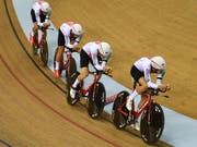 Der Schweizer Bahnvierer reist mit Bronze aus Minsk ab (Bild: KEYSTONE/EPA/NEIL HALL)