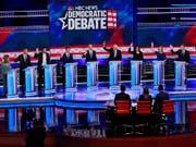 In den USA fand in der Nacht auf Freitag die zweite TV-Debatte demokratischer Präsidentschaftsbewerber statt. (Bild: KEYSTONE/AP/WILFREDO LEE)