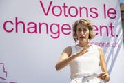 Flavia Kleiner, Co-Präsidentin der Operation Libero. (KEYSTONE/Anthony Anex)