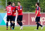 Die Chamer dürfen sich im Cup auf das Heimspiel gegen den FC Aarau freuen. (Bild: Stefan Kaiser, Cham, 11. Mai 2019)