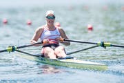 Jeannine Gmelin rudert in Richtung Silbermedaille. (Bild: Pius Amrein, 2. Juni 2019)