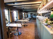 Blick ins Parterre des neu eröffneten «Barone Hotel Ristorante und Pizzeria». (Bild: Kurt Lichtensteiger)