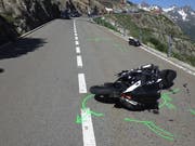 So präsentierte sich die Unfallstelle am Sustenpass. (Bild: Kapo Uri, 29. Juni 2019)