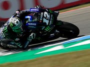 Erstmals in dieser Saison zuoberst: Maverick Viñales und Yamaha (Bild: KEYSTONE/AP/PETER DEJONG)