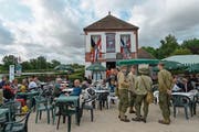 Das Kaffeehaus Gondree bei der Pegasus-Brücke in Benouville. Bild: Artur Widak/AFP (3. Juni 2019)