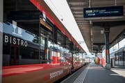 Der neue SOB-«Traverso» im Hauptbahnhof St.Gallen.
