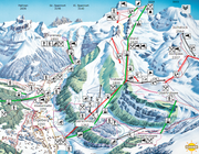 Die Übersicht über die geöffneten und geschlossenen Bahnen am Titlis vom Mittwoch zeigt rot markiert auch die Seilbahn von Engelberg nach Trübsee. Diese Bahn befand sich in Revision. (Screenshot www.titlis.ch)