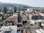 Vor allem diese von den Gegener präsentierte Visualisierung des Einfahrtportals an der Industriestrasse in Rorschach entspricht laut Dominik Gemperli nicht der Realität. (Bid: zVg)