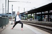 Explosive und angriffige Fechterin: Manon Emmenegger. (Bild: Manuela Jans-Koch, Zug, 6. Juni 2019)