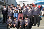 Der Jodlerklub Bärgblüemli aus Schattdorf nach dem Vortrag beim Pfarreizentrum. (Bild: Robi Kuster, Horw, 30. Juni 2019)