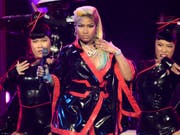 US-Rapperin Nicki Minaj bei einem Auftritt in Los Angeles im Sommer 2018. (Bild: KEYSTONE/AP Invision/RICHARD SHOTWELL)