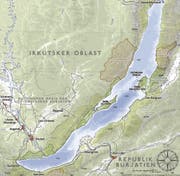 Bromeis plant, den See von Süd nach Nord der Küste entlang zu durchschwimmen. (Karte: Wikipedia)