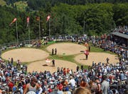 Auf dem Brünig schwingen heuer auch Nachwuchsschwinger. (Bild: Robert Hess, 30. Juli 2017)
