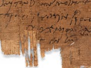 Die christliche Grussformel am Schluss des Briefs verrät die Gesinnung des Schreibenden. Der Papyrus befindet sich seit über 100 Jahren im Besitz der Universität Basel. (Bild: Universität Basel)