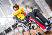 Ogbeide posiert gerne für die Kamera. (Bild: Andrea Stalder)