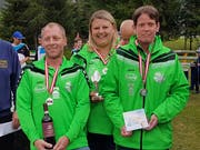 Starker zweiter Platz im Mannschaftsturnier für das Team Buchs I mit Peter Müntener, Angelika Grass und Barbara Heusser (von links). (Bild: PD)