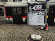 Werbung für Open Air Cinema Arbon am St.Galler Brühltor. (Bild: Reto Voneschen - 11. Juli 2019)