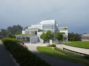 Der Spatenstich für HSG «Learning Center» soll noch in diesem Jahr erfolgen. Das Projekt der japanischen Architekten von Sou Fujimoto Tokio/Paris sieht mehrere rasterförmig angeordnete Würfel vor, die zwischen 3,5 und 18,5 Meter hoch sind. (Bild: Keystone/Mir AS)