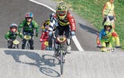Lenny Olschewski (Nr. 168) setzt sich in seiner ersten BMX-Rennsaison an die Spitze seiner Altersklasse. (Bild: Marianne Bauer)