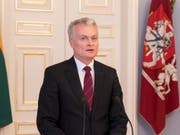 Der neue litauische Staatspräsident Gitanas Nauseda hat sein Amt am Freitag angetreten. (Bild: KEYSTONE/AP/MINDAUGAS KULBIS)