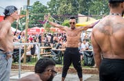 Die Trainingsstation am Open Air Frauenfeld ist beliebt. (Bild: Andrea Stalder)