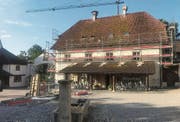 Die Arbeiten am historischen Portner-Haus, der heutigen Reception, sind bereits im Gange.Bild: PD