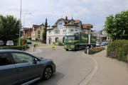 Beim Kreuzungspunkt Wilen-/Toggenburgerstrasse in Rickenbach wird der Verkehrsdienst auch am Samstag im Einsatz stehen. (Bilder: Hans Suter)