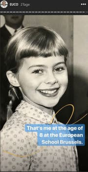 Dieses Bild zeigt von der Leyen als 8-jährige Schülerin in Brüssel.