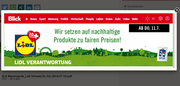 Screenshot des Online-Werbebanners, welches in der Kritik steht. (Bild: Screenshot Presseportal/Blick.ch)