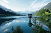 So gefüllt wie zurzeit sollte der Lungerer Stausee möglichst immer sein. Das war der Wunsch der IG naturnaher Lungerersee. Nun haben sie mit dem EWO einen Kompromiss ausgehandelt.Bild: Romano Cuonz (Lungern, 28. Juni 2019)
