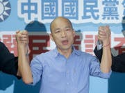 Der Bürgermeister der taiwanesischen Hafenstadt Kaohsiung, Han Kuo-yu, hat die parteiinterne Ausmarchung gewonnen und wird für die oppositionelle Kuomintang-Partei bei der Präsidentenwahl antreten. (Bild: KEYSTONE/AP/CHIANG YING-YING)