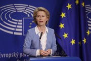 Die deutsche Ursula von der Leyen bei einer Pressekonferenz in Brüssel. (Bild: Olivier Hoslet/EPA, 10. Juli 2019)