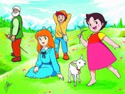 1974 lief der japanische «Heidi»-Trickfilm im Fernsehen. (Bild: zvg)