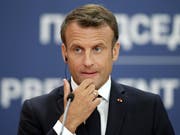 Der französische Präsident Emmanuel Macron. (Bild: Andrej Cukic/EPA, Belgrad, 15. Juli 2019)