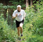 Trainiert hat er fleissig: Acht Mal ist Peter Stifel eine Strecke über 32 Kilometer gelaufen. (Bild: Roger Zbinden, Steinhausen, 13. Juli 2019)