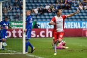 Jubelt wieder für den FC Thun: Simone Rapp. (Martin Meienberger/Freshfocus (Luzern, 10. September 2017)