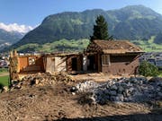 Anfang Woche waren die Abbrucharbeiten schon weit fortgeschritten. (Bild: PD, Stans, 16. Juli 2019)